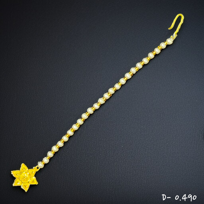 TRJ WGT: 0.490 GM APPROX 22KT HUID HALLMARK GOLD TICKLY (MANGTIKA) 1 PIECE FOR MARRIAGE.