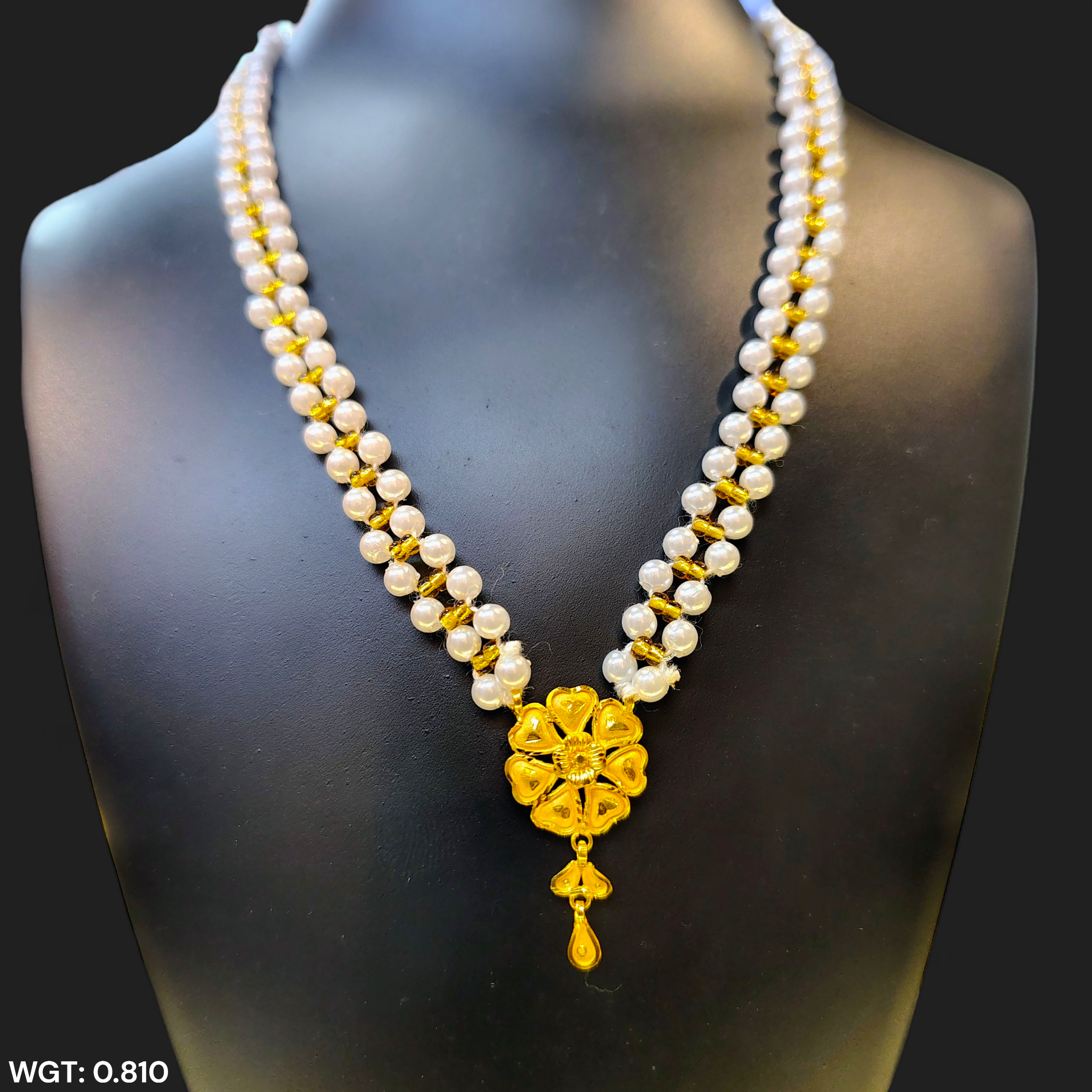 (GMP22) BIS CERTIFIED WGT: 0.810 GM APPROX HUID HALLMARK 916 22KT GOLD MOTI PENDANT 1 PIECE FOR YOUR BEAUTIFUL WIFE.