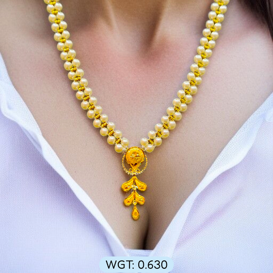 BIS CERTIFIED WGT: 0.630 GM APPROX HUID HALLMARK 916 22KT GOLD MOTI PENDANT 1 PIECE FOR YOUR BEAUTIFUL WIFE.
