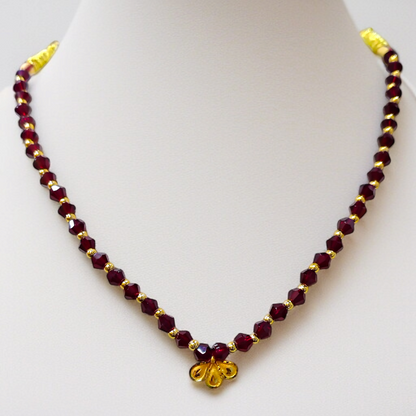 TRJ WGT: 0.120 GM APPROX KDM GOLD DROPS DESIGN LOCKET 1 PIECE WITH MAROON CRYSTAL ADJUSTABLE TASSEL FOR GIFT PURPOSE (50 TONCH).