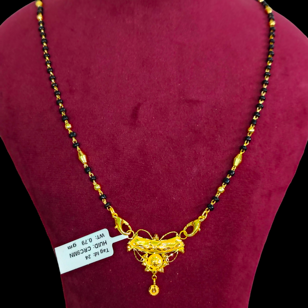 GOLD PENDANT- WGT: 0.790 GM APPROX 22KT HUID HALLMARK GOLD PENDANT MANGALSUTRA 1 PIECE WITH TASSEL.
