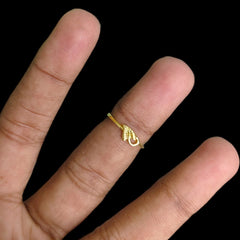 LADIES RING- (SIZE: 10) WGT: 0.680 GM APPROX 14KT HALLMARK GOLD RING FOR WOMEN 1 PIECE.