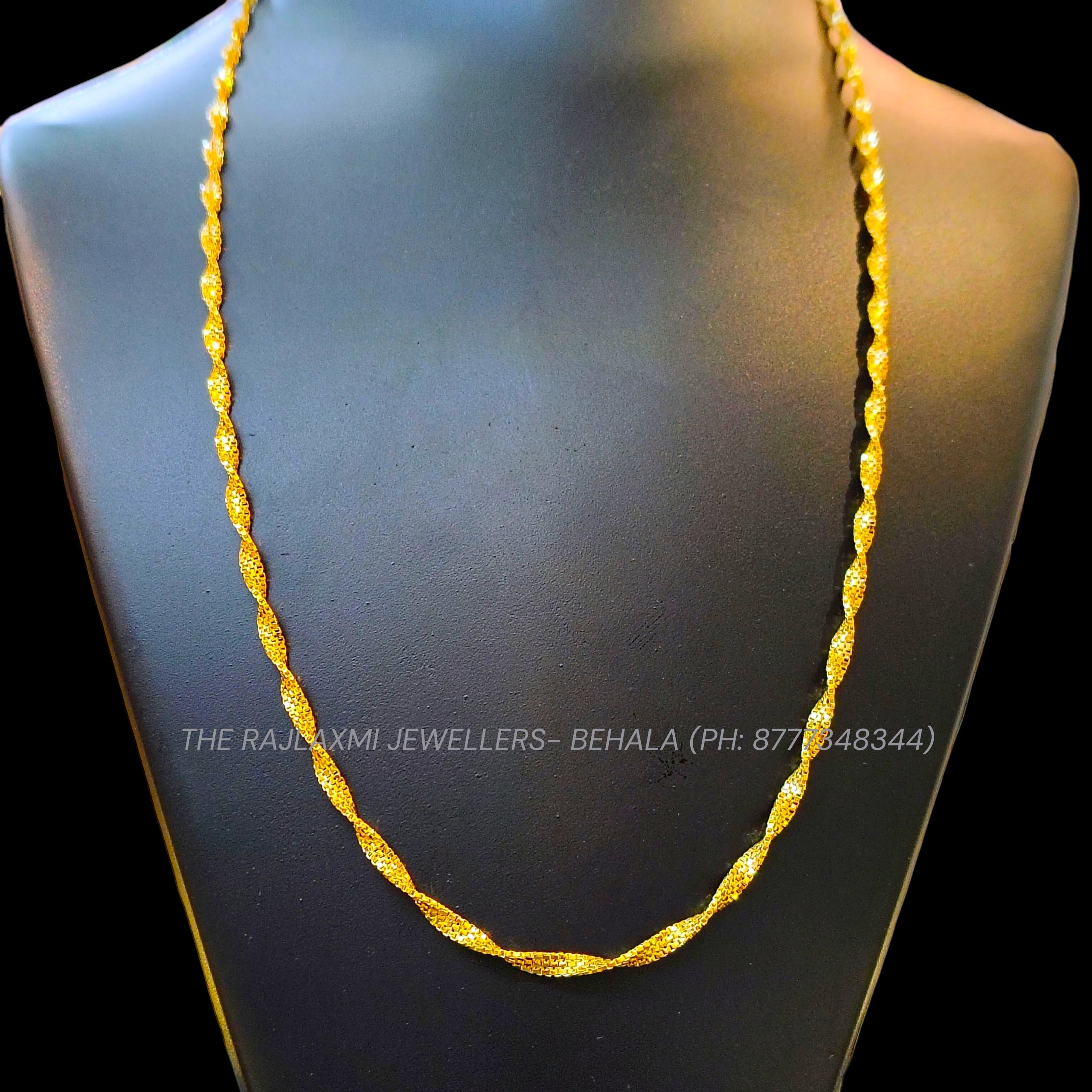 GCH- (SUPER DISCO DESIGN) BIS CERTIFIED TRJ WGT: 6.690 GM APPROX HUID HALLMARK 22KT GOLD CHAIN (20 INCH) 1 PIECE FOR WOMEN.