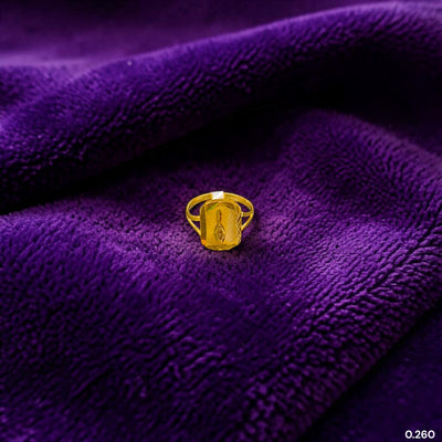 BABY JEWELLERY- TRJ (XLHT7N) (WGT: 0.260 GM APPROX) 375 9KT HUID HALLMARK GOLD BABY FINGER RING 1 PIECE FOR RICE CEREMONY & BIRTHDAY.