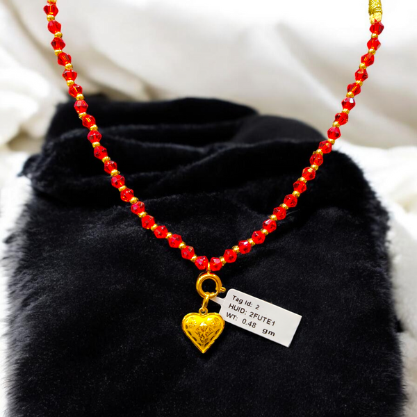 GOLD LOCKET- WGT: 0.480 GM APPROX BIS CERTIFIED HUID HALLMARK 916 22KT GOLD LOCKET 1 PIECE FOR UNISEX. (WITH ADJUSTABLE TASSEL).