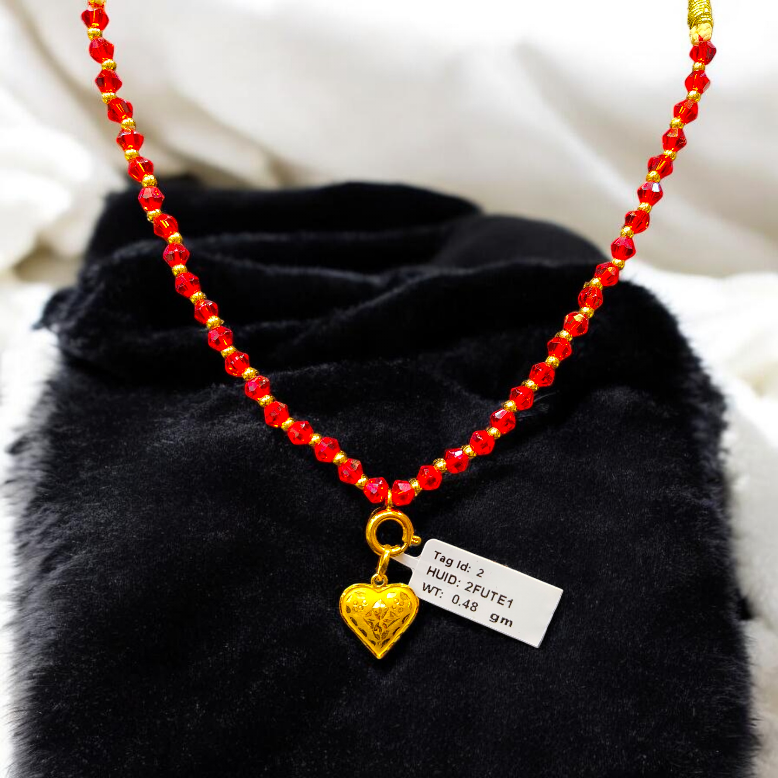 GOLD LOCKET- WGT: 0.480 GM APPROX BIS CERTIFIED HUID HALLMARK 916 22KT GOLD LOCKET 1 PIECE FOR UNISEX. (WITH ADJUSTABLE TASSEL).