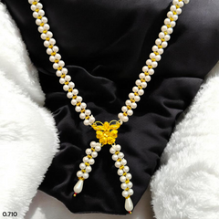 GMP22K- BIS CERTIFIED WGT: O.710 GM APPROX HUID HALLMARK 916 22KT GOLD MOTI TIE CHAIN 1 PIECE FOR WOMEN.
