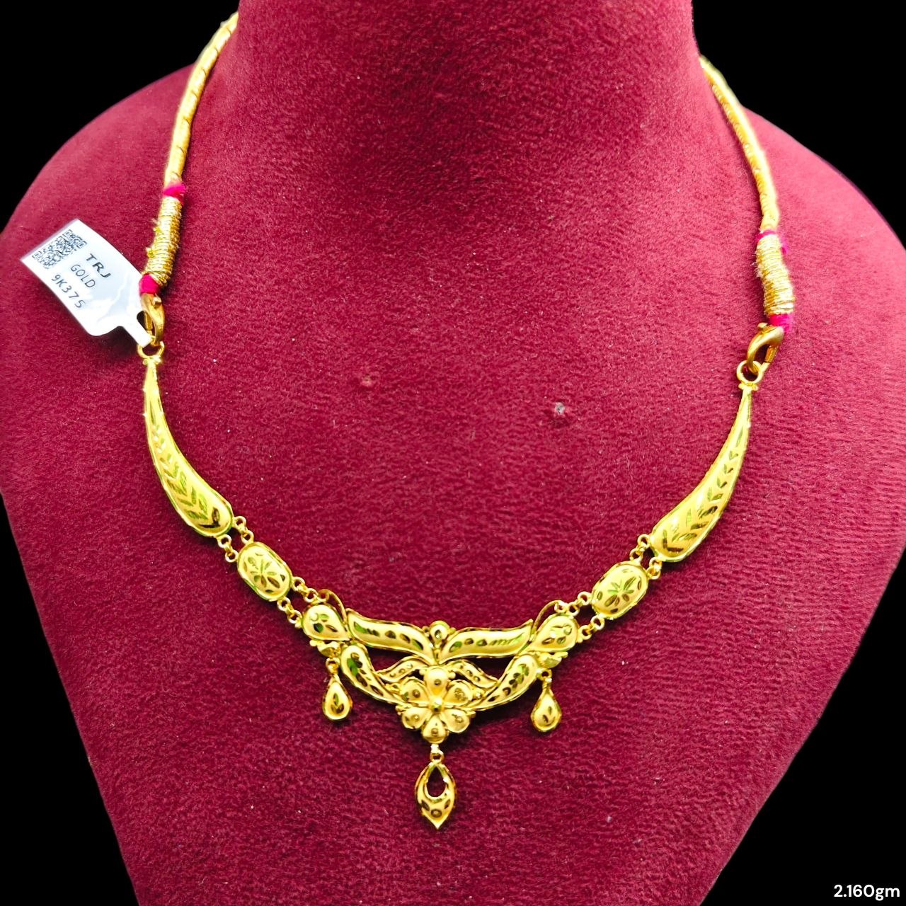 GCN9K- (WGT: 2.160 GM APPROX) BIS CERTIFIED HUID HALLMARK 9KT GOLD NECKLACE 1 PIECE FOR WOMEN.