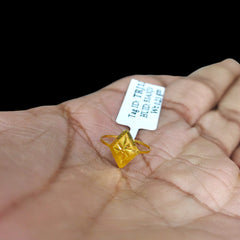 BABY JEWELLERY- TRJ WGT: 0.230 GM APPROX 22KT HUID HALLMARK GOLD BABY FINGER RING 1 PIECE FOR RICE CEREMONY & BIRTHDAY.