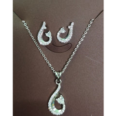 SILVER LOCKET- 625 SILVER LOCKET SET WITH EARRINGS SOLD ON MRP) - *CHAIN INCLUDED* (NON EXCHANGEABLE ITEM)