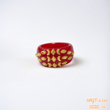 (GPR) TRJ (SIZE: 13) WGT: 0.250 GM APPROX KDM GOLD POLA RING FOR WOMEN 1 PIECE FOR GIFT (SOLD ON MRP)