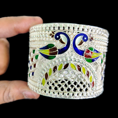 SILVER BANGLES- CERTIFIED HALLMARK 925 SILVER CHUR 1 PIECE APPROX WGT: 59.00 GM FOR BEAUTIFUL WOMEN.