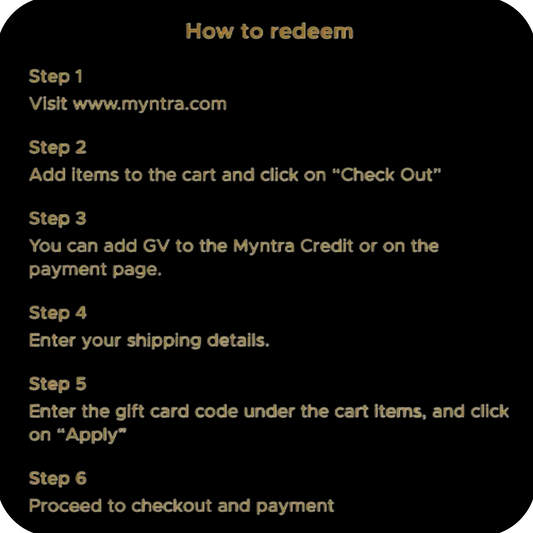 MYNTRA E-GIFT VOUCHER WORTH RS 250/- (NOT FOR SALE).