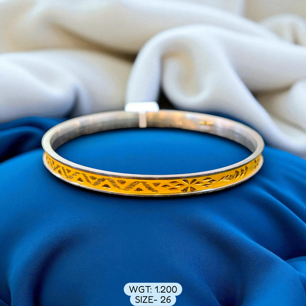 TRJ (SIZE: 26) WGT: 1.200 GM APPROX 22KT HUID HALLMARK GOLD NOA BANGLES (LAZER CHILA) 1 PIECE.
