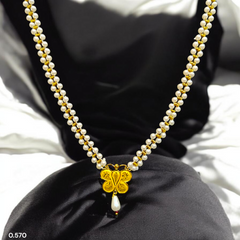 GMP22K- WGT: 0.570 GM APPROX CERTIFIED BIS HUID HALLMARK 916 22KT GOLD MOTI PENDANT 1 PIECE FOR WOMEN.