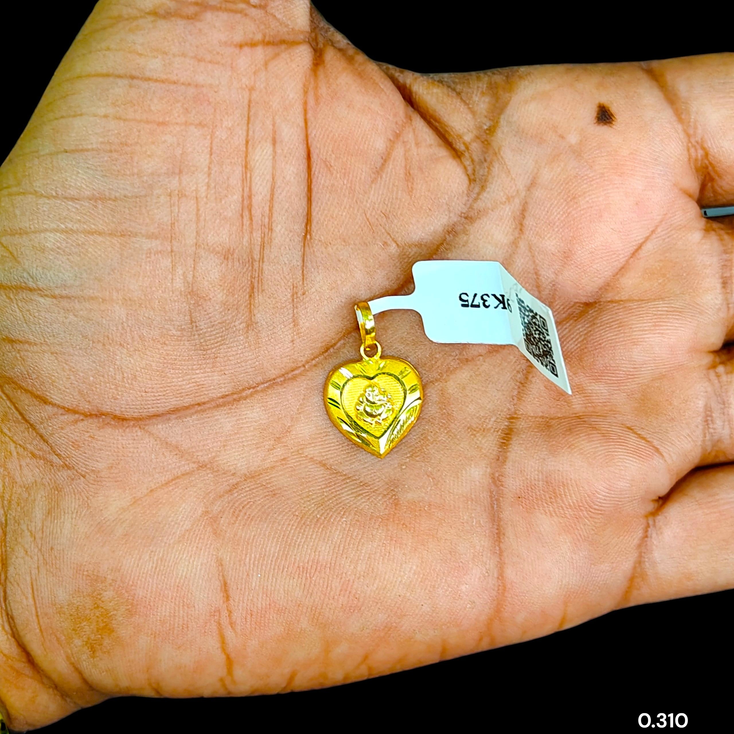 GOLD LOCKET - (WGT: 0.310 GM APPROX) BIS CERTIFIED HUID HALLMARK 9KT GOLD LOCKET 1 PIECE. (CHAIN NOT INCLUDED).