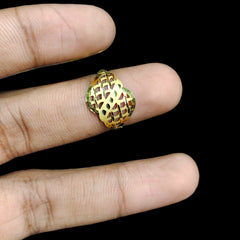 LADIES RING- (SIZE: 14) WGT: 0.390 GM APPROX BIS CERTIFIED HUID HALLMARK 9KT GOLD FINGER RING FOR WOMEN 1 PIECE. (4LH4JF)