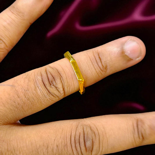 (GLFR) TRJ (SIZE: 14) WGT: 1.210 GM APPROX BIS CERTIFIED HUID HALLMARK 9KT GOLD FINGER RING FOR WOMEN 1 PIECE FOR REGULAR USE.