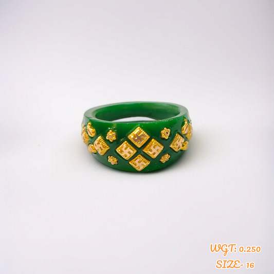 (GPR) TRJ (SIZE: 16) WGT: 0.250 GM APPROX KDM GOLD POLA RING FOR WOMEN 1 PIECE FOR GIFT (SOLD ON MRP)