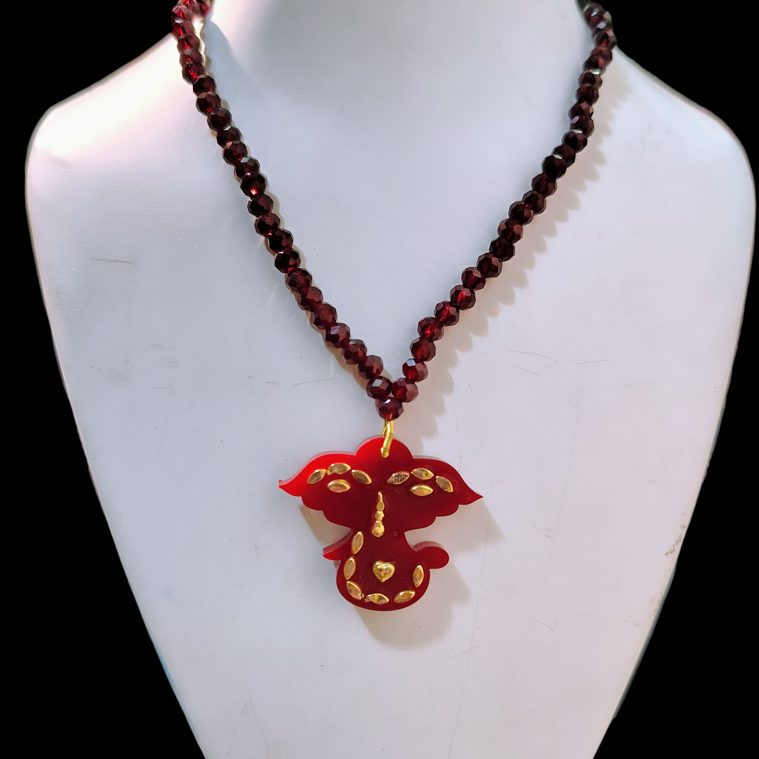 (GPL) ELEPHNAT DESIGN BIS CERTIFIED HUID HALLMARK 9KT GOLD POLA PENDANT (MINI) 1 PIECE WITH ADJUSTABLE TASSEL (BEST FOR GIFT) APPROX WGT: 0.120 GM SOLD ON MRP BY RAJLAXMI.