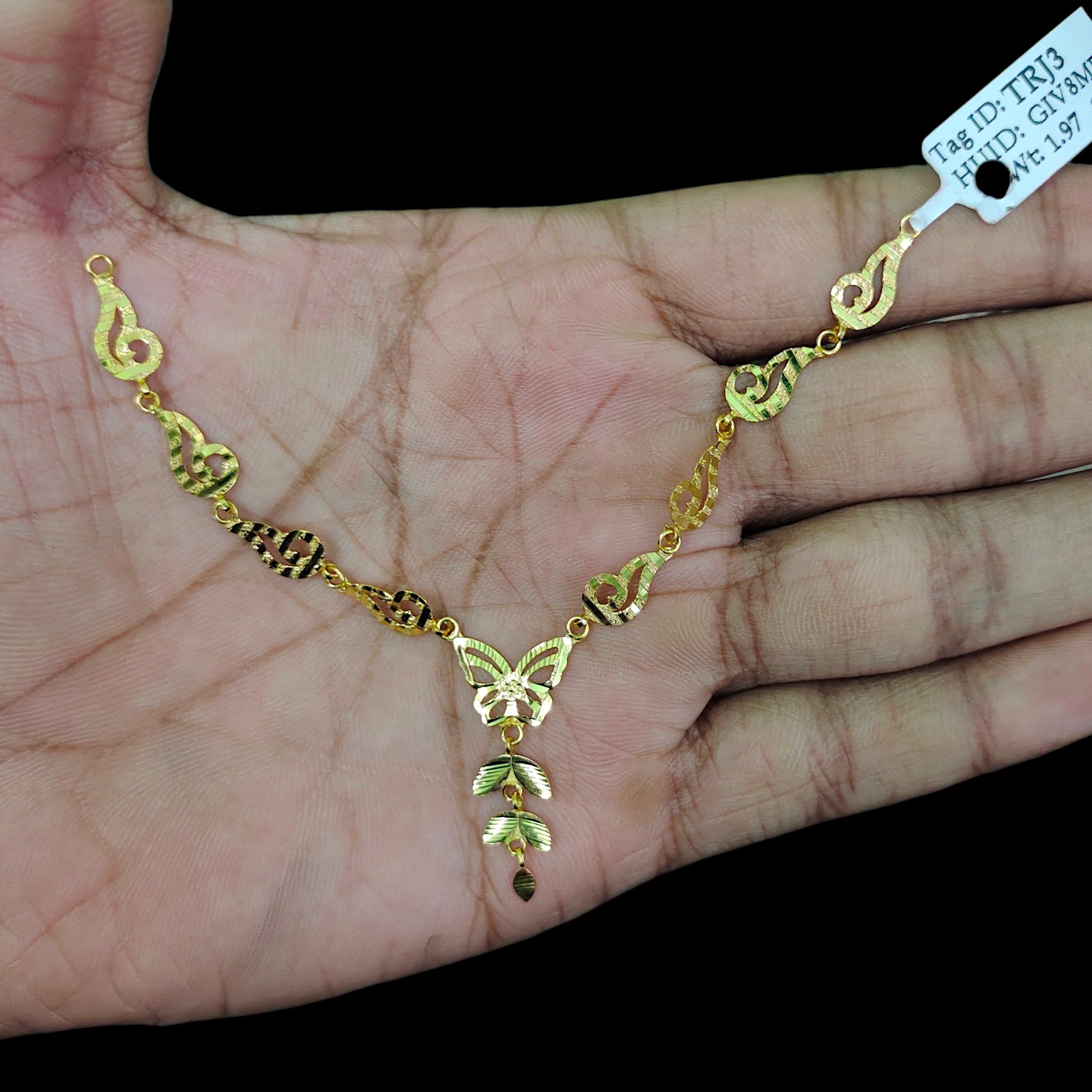 GOLD NECKLACE -(WGT: 1.970 GM APPROX) BIS CERTIFIED HUID HALLMARK 375 9KT GOLD NECKLACE 1 PIECE FOR WOMEN.