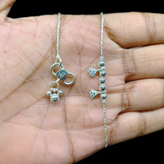 SILVER PAYEL- (A26) (WGT: 11.900 GM APPROX) 625 SILVER PAYEL (ANKLET) 1 PAIR LENGTH: 10