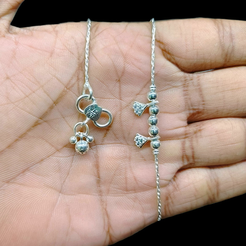 SILVER PAYEL- (A26) (WGT: 11.900 GM APPROX) 625 SILVER PAYEL (ANKLET) 1 PAIR LENGTH: 10