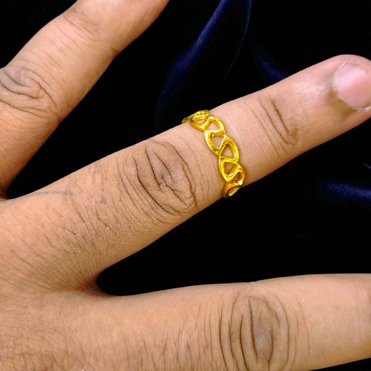 TRJ (SIZE: 11) WGT: 1.430 GM APPROX BIS CERTIFIED HUID HALLMARK 9KT GOLD FINGER RING FOR WOMEN 1 PIECE FOR REGULAR USE.