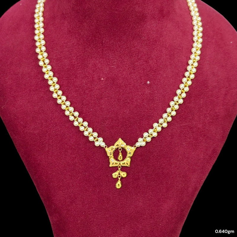 GMP9K- WGT: 0.640 GM APPROX CERTIFIED BIS HUID HALLMARK 375 9KT GOLD MOTI PENDANT 1 PIECE FOR WOMEN.(C9SH33)