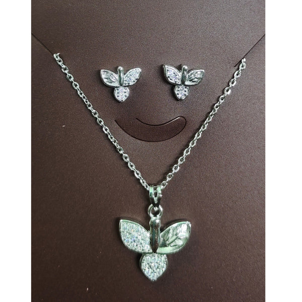 SILVER LOCKET- 625 SILVER LOCKET SET WITH EARRINGS SOLD ON MRP) - *CHAIN INCLUDED* (NON EXCHANGEABLE ITEM)