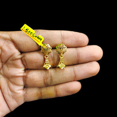 GOLD EARRINGS- WGT: 1.500 GM APPROX BIS CERTIFIED HUID HALLMARK 9KT GOLD EARRINGS 1 PAIR FOR WOMEN (BEST FOR GIFT IN MARRIAGE).