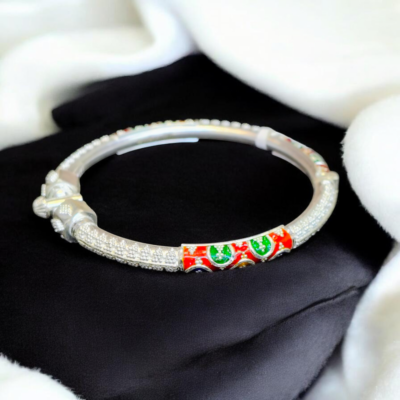 SILVER BANGLES- (SIZE 27 KHILEN) CERTIFIED BIS HALLMARK 925 SILVER BALA (MANIPUR DESIGN) APPROX WGT: 17.730 GM (1 PIECE) FOR REGULAR USE FOR WOMEN.