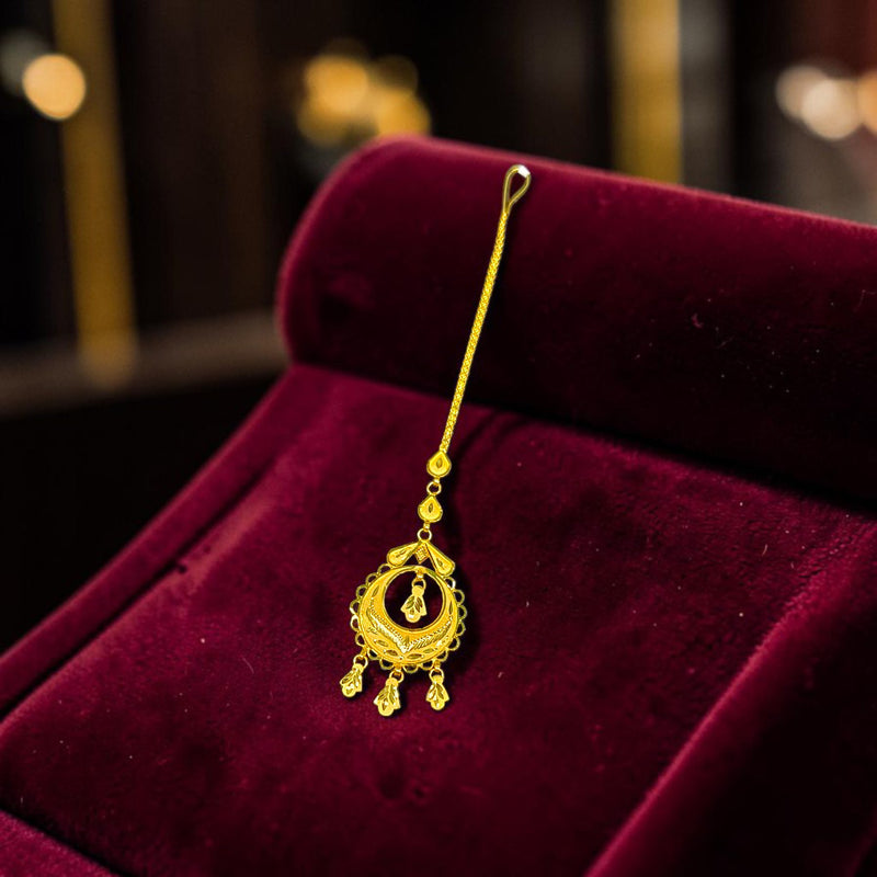 GOLD TICKLY- (K2MP82)-(WGT: 2.050 GM APPROX) BIS CERTIFIED HUID HALLMARK 916 22KT GOLD TICKLY (MANGTIKA) 1 PIECE FOR MARRIAGE.