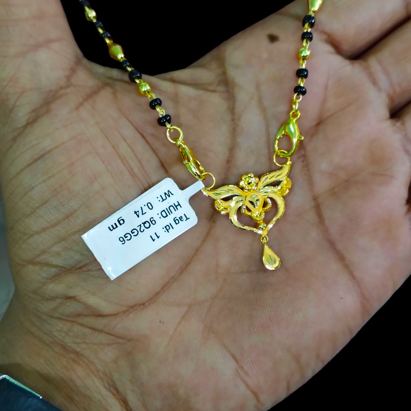 GOLD PENDANT- WGT: 0.740 GM APPROX 22KT HUID HALLMARK GOLD PENDANT MANGALSUTRA 1 PIECE WITH TASSEL.