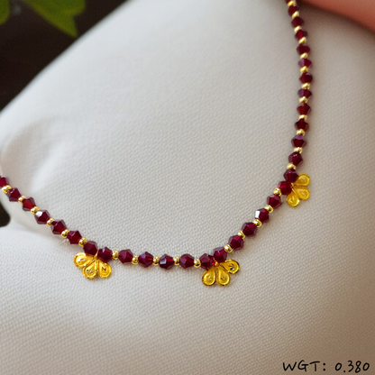 TRJ WGT: 0.380 GM APPROX KDM GOLD SELIHAR 1 PIECE WITH ADJUSTABLE TASSEL FOR GIFT PURPOSE (50 TONCH).