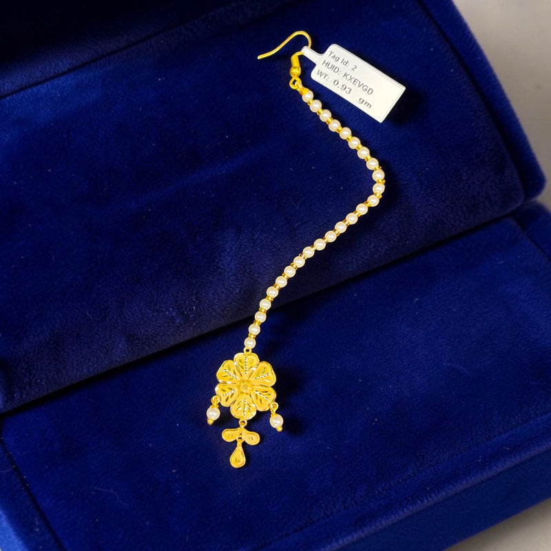 GOLD TICKLY- (WGT: 0.930 GM APPROX) CERTIFIED BIS HUID HALLMARK 375 9KT GOLD TICKLY (MANGTIKA) 1 PIECE FOR MARRIAGE. (KXEVGD)