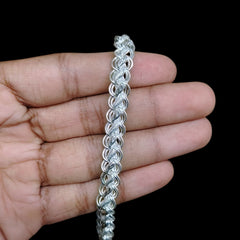 SILVER WRISTLET- (A01) (WGT:14.000 GM APPROX) 625 SILVER WRISTLET FOR MEN 8