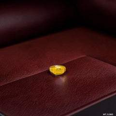 BABY JEWELLERY- TRJ WGT: 0.360 GM APPROX 375 9KT HUID HALLMARK GOLD BABY FINGER RING 1 PIECE FOR RICE CEREMONY & BIRTHDAY.