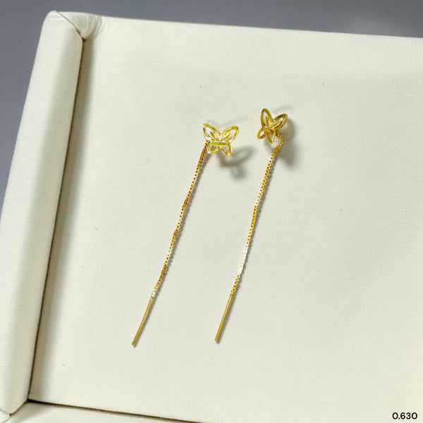 GOLD SUIDHAGA- (WGT: 0.630 GM APPROX) BIS CERTIFIED HUID HALLMARK 9KT GOLD SUIDHAGA EARRINGS (1 PAIR) FOR WOMEN.