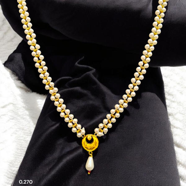 GOLD PENDANT- (GMP22) WGT: 0.270 GM APPROX CERTIFIED BIS HUID HALLMARK 916 22KT GOLD MOTI PENDANT 1 PIECE FOR WOMEN.