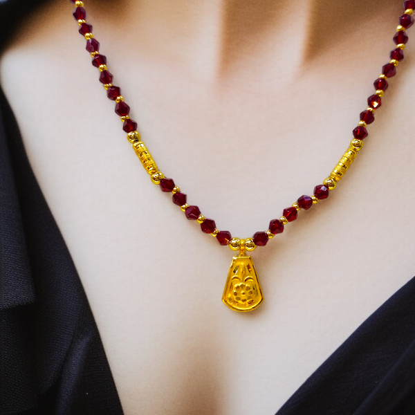 PRISMA DESIGN (WGT: 0.230 GM APPROX) KDM GOLD LOCKET 1 PIECE WITH TASSEL (50 TONCH) BEST FOR GIFT IN MARRIAGE.