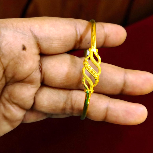TRJ (SIZE:25) WGT: 3.600 APPROX DUPLEX "S" DESIGN HALLMARK 916 22KT GOLD COVER BRACELET 1 PIECE FOR WOMEN - (BILL MANDATORY -EXCHANGE FOR LIFETIME IN STORE ONLY).