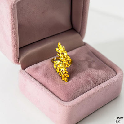 LADIES RING- (KETJ2X)-(SIZE: 17 ) WGT: 1.900 GM APPROX BIS CERTIFIED HUID HALLMARK 916 22KT GOLD RING FOR WOMEN 1 PIECE.