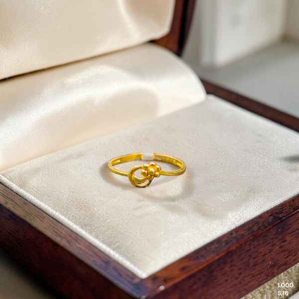 LADIES RING- (SIZE: 16) WGT: 1.000 GM APPROX 14KT HALLMARK GOLD RING FOR WOMEN 1 PIECE.