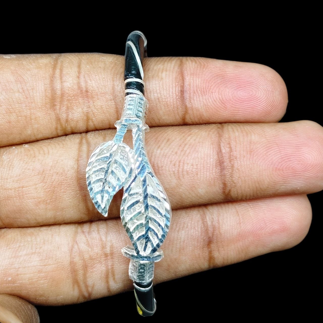 SNA92-(SIZE: 26) BIS HALLMARK 925 SILVER NOA BANGLES FOR WOMEN 1 PIECE - SOLD ON FIXED PRICE (LIFETIME EXCHANGE VALUE 50% ON PURCHASE PRICE)