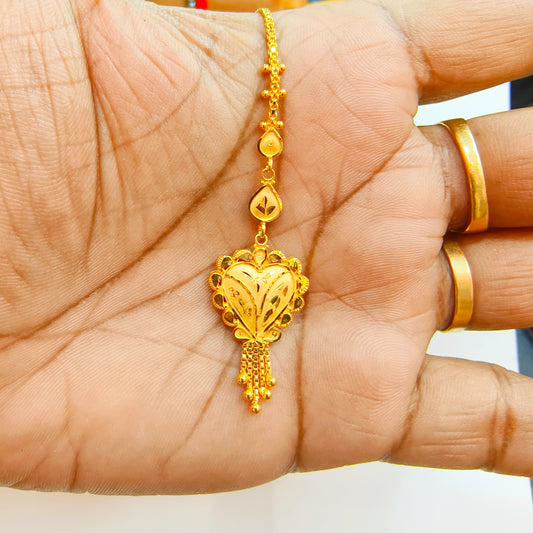 BIS CERTIFIED WGT: 2.510 GM APPROX HUID HALLMARK 916 22KT GOLD TICKLY (MANGTIKA) 1 PIECE FOR MARRIAGE.