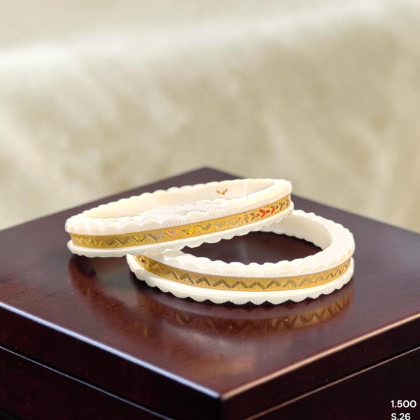 GSB22K- (SIZE:26) WGT: 1.500 GM APPROX HUID HALLMARK 22KT GOLD SAKHA BADHANO BANGLES 1 PAIR DESIGN FOR REGULAR USE.