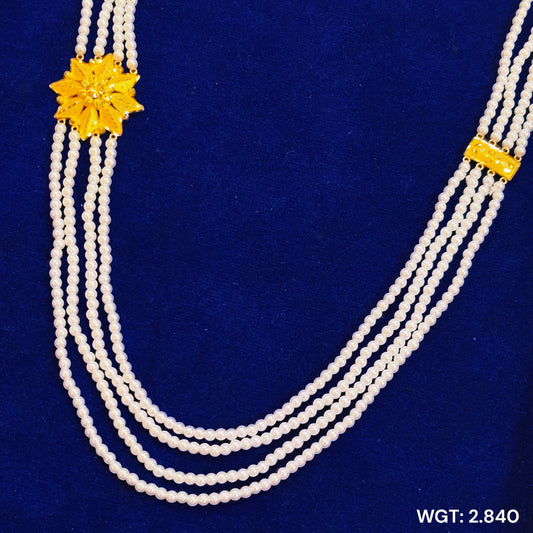 (GCN) RAJLAXMI WGT: 2.840 GM APPROX HUID HALLMARK 22KT GOLD MOTI LOHORI 1 PIECE WITH ADJUSTABLE TASSEL.