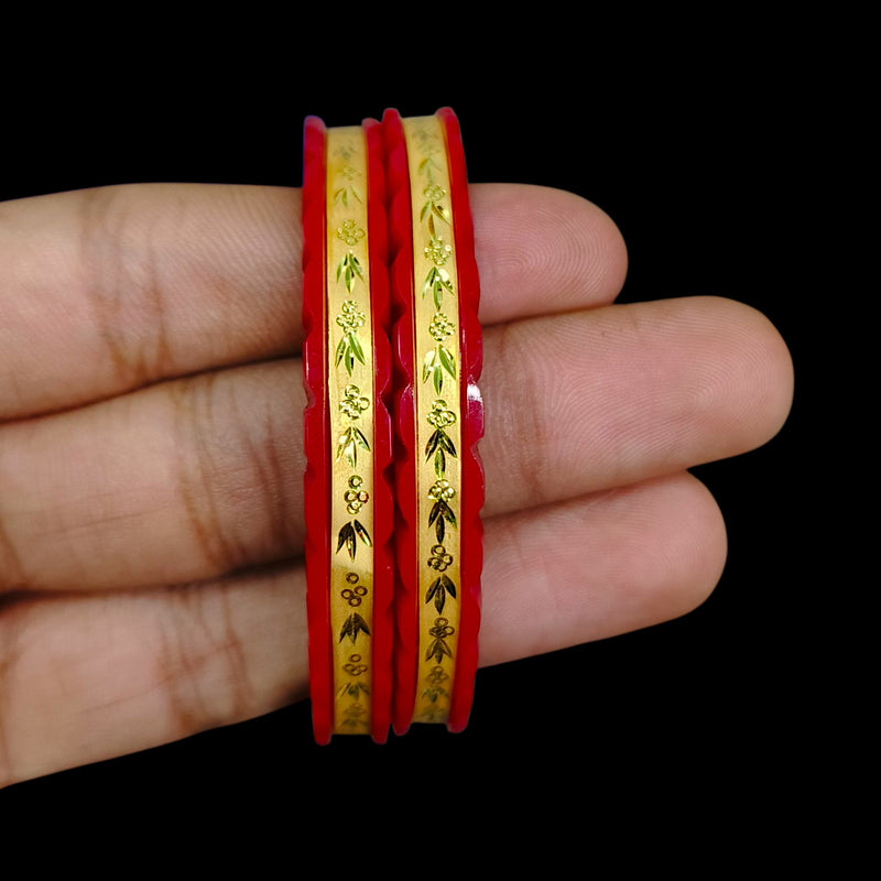 GOLD POLA- (3M6I3G)-(KYTDCH) (SIZE-22) (WGT: 1.100 GM APPROX) BIS CERTIFIED HUID HALLMARK 375 9KT GOLD POLA BADHANO 1 PAIR FOR WOMEN.