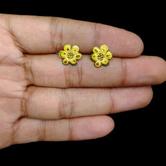 GOLD SUIDHAGA- (JFRNR3)-(KHH7NF) (WGT: 1.120 GM APPROX) BIS CERTIFIED HUID HALLMARK 9KT GOLD SUIDHAGA EARRINGS (1 PAIR) FOR WOMEN.